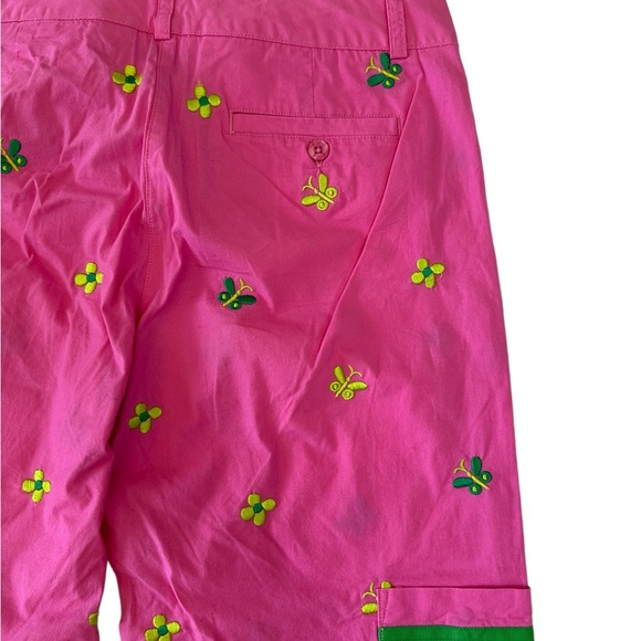 Lilly Pulitzer White label capris in size 2. EUC. Pink with embroidered detail. - Picture 9 of 14